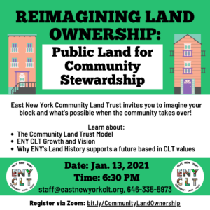 Community Land Ownership Forum flyer